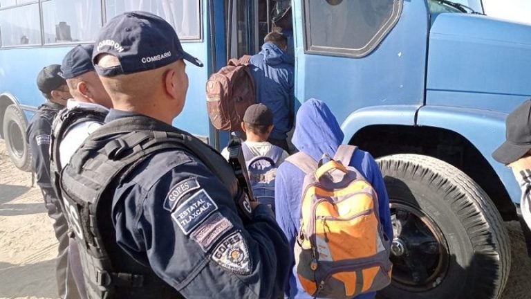 hondureños ferrocarril en Puebla