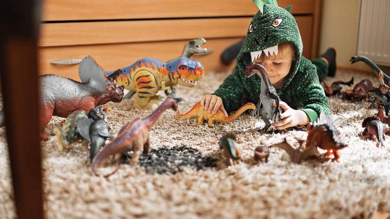 niños obsesionados con dinosaurios