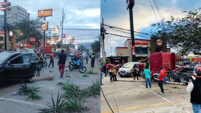 Chofer de rastra que provocó accidente en bulevar Suyapa se fugó