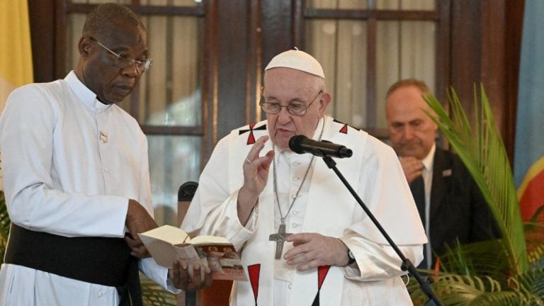 El papa protesta contra las injusticias en República del Congo