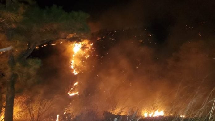 incendio forestal en La Paz