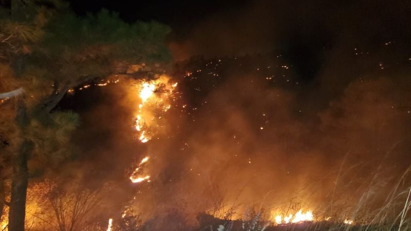 incendio forestal en La Paz