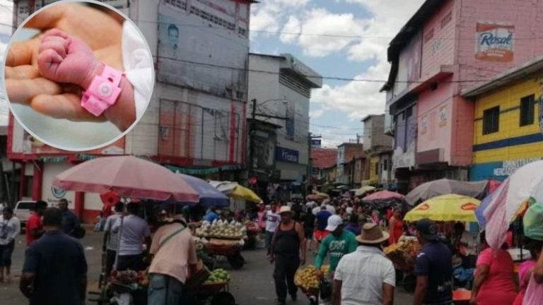 Madre abandona a bebé de 2 meses en mercado Zonal Belén de TGU