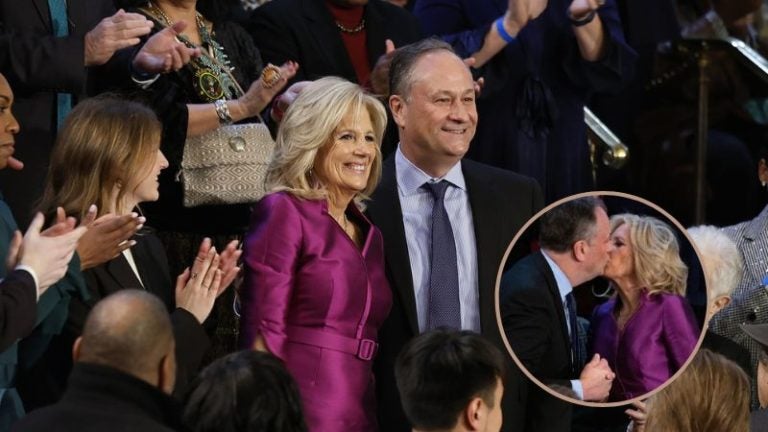 beso Jill Biden con esposo de Kamala