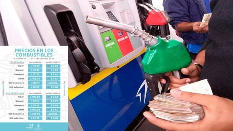 Precio combustibles lunes 13 febrero