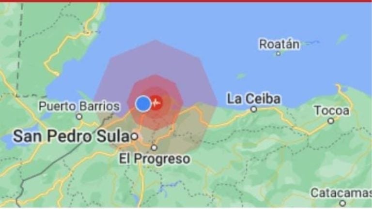 Sismo hoy Puerto Cortés