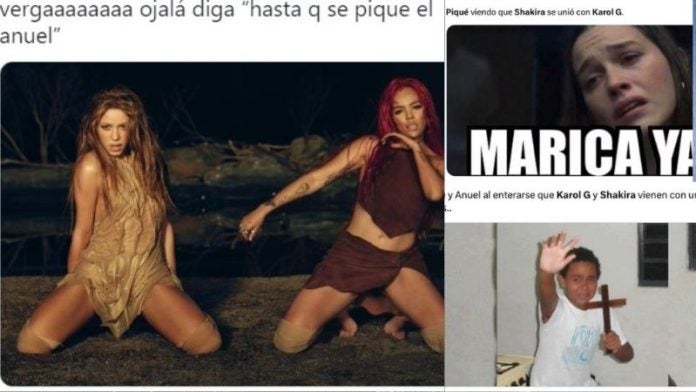 memes canción de Shakira y Karol G