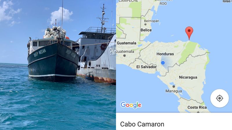 Aseguran embarcación transportando supuesta droga en cabo Camarón