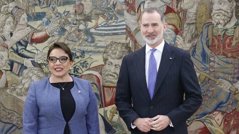 Xiomara con el Rey de España