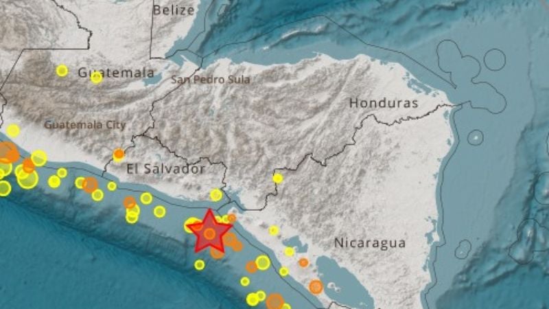 Sismo El Salvador y Honduras