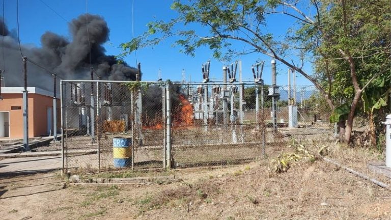 Incendio central eléctrica Comayagua