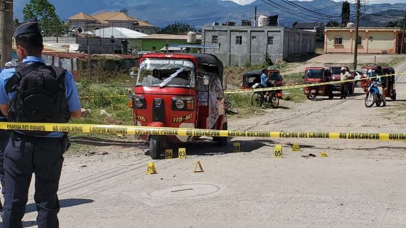 Muertos en mototaxi en Copán