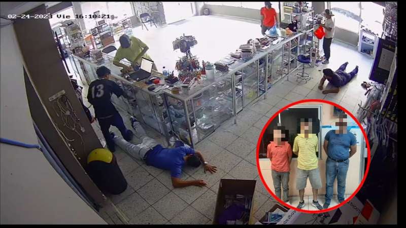 Hombres que asaltaban en tiendas de SPS