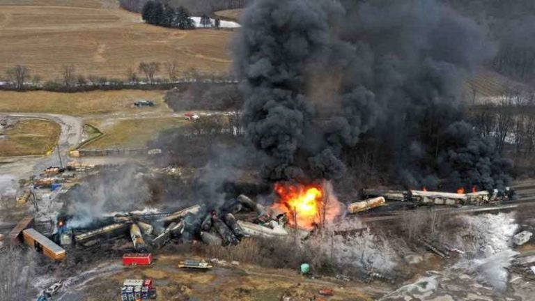 Accidente de un tren en Ohio