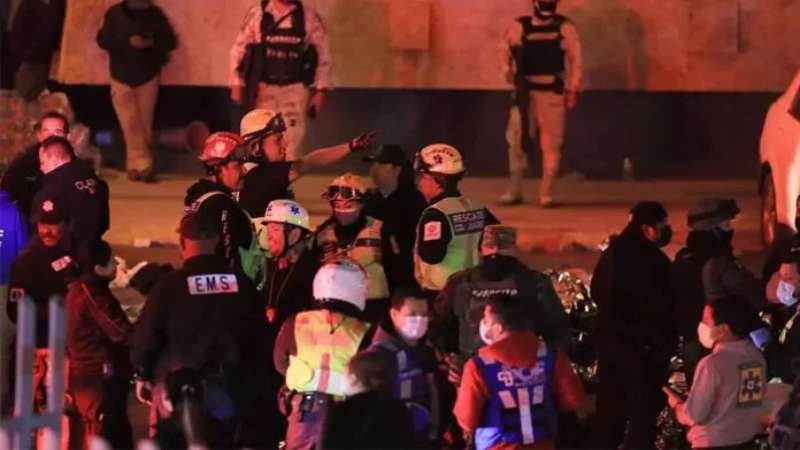 Autoridades presentes en la zona donde ocurrió la tragedia.