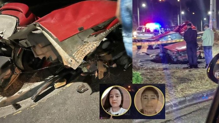 Mujeres muertas accidente Los Laureles