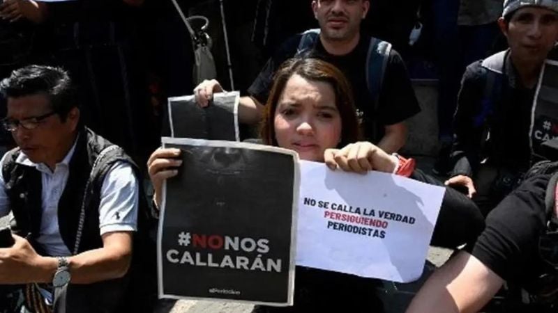 protestas de periodistas en Guatemala