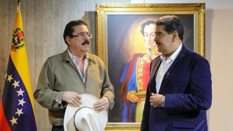 Nicolás Maduro y Mel Zelaya