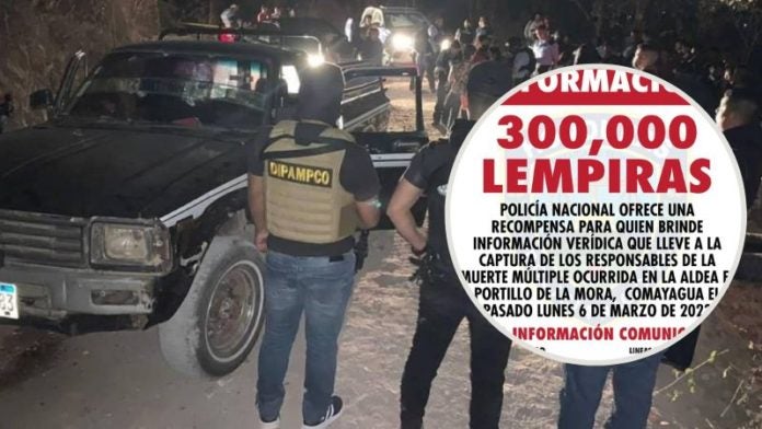 recompensa masacre en Comayagua