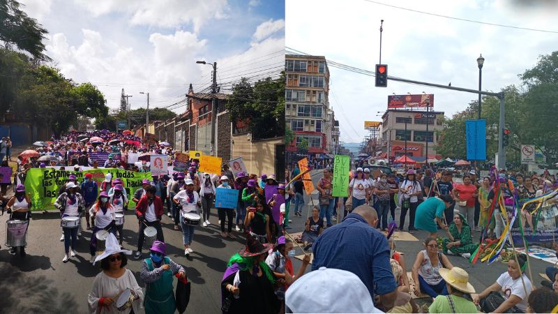 Marchas día la mujer Honduras