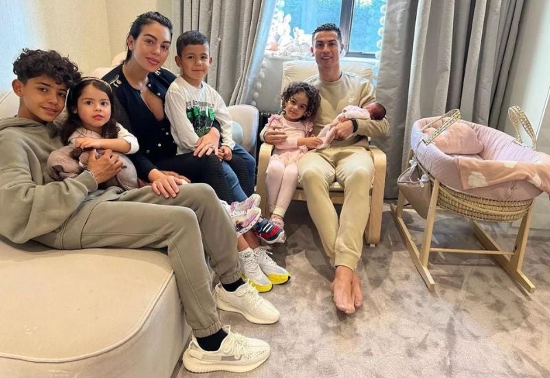 Cristiano Ronaldo y su familia.