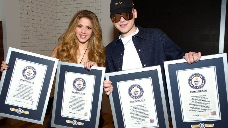 Shakira y Bizarrap superaron 4 Récords Guinness 