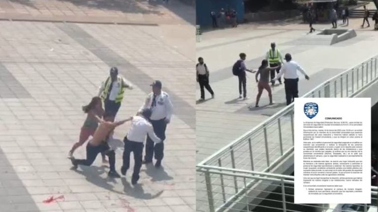 PELEA ENTRE GUARDIAS Y VENDEDORES EN LA UNAH