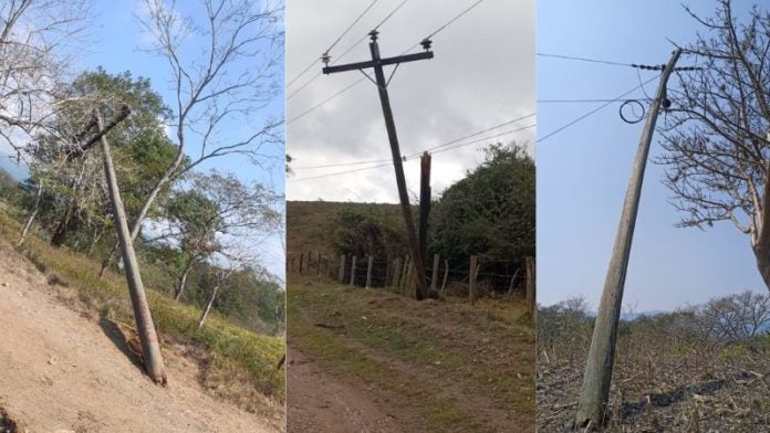 sin energía eléctrica Olancho