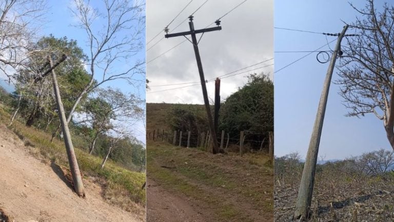 sin energía eléctrica Olancho