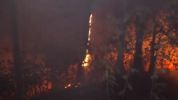 Incendio en Santa Lucía