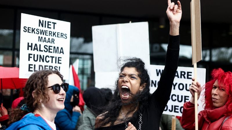 Trabajadoras del sexo se manifiestan en Ámsterdam