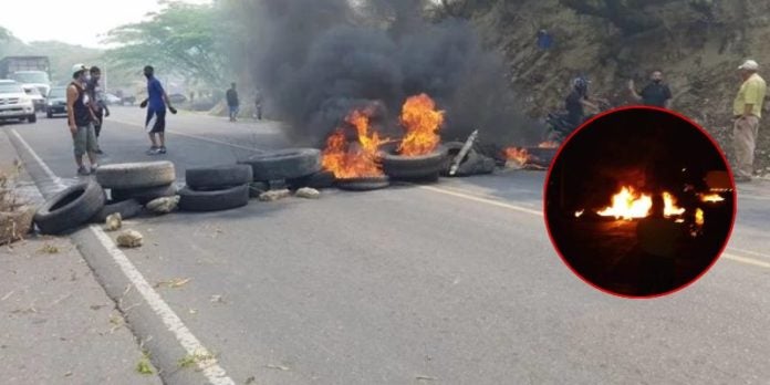 pobladores reparación de la carretera a Olancho