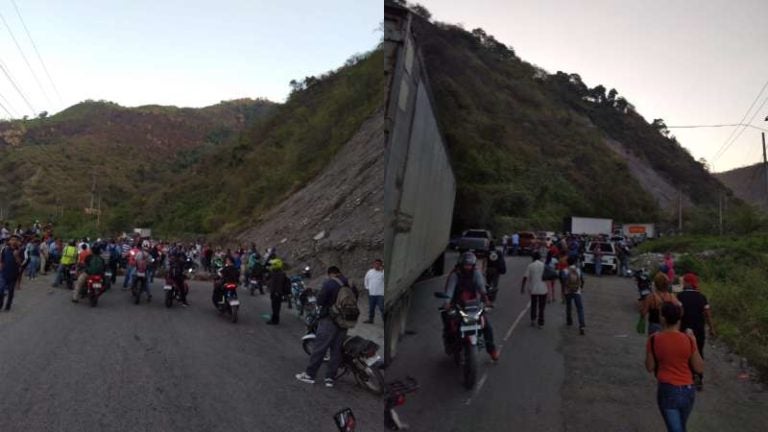 Protesta por derrumbe de la colonia Lempira