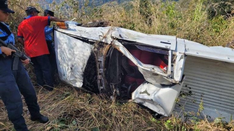 Víctimas del accidente en Santa Bárbara