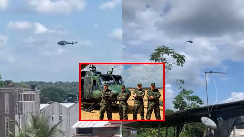 Vídeo de helicóptero con militares en Colombia