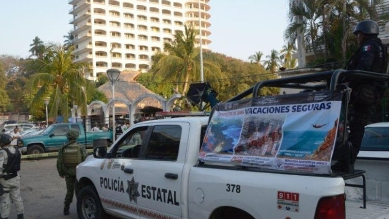 balacera playa de Acapulco