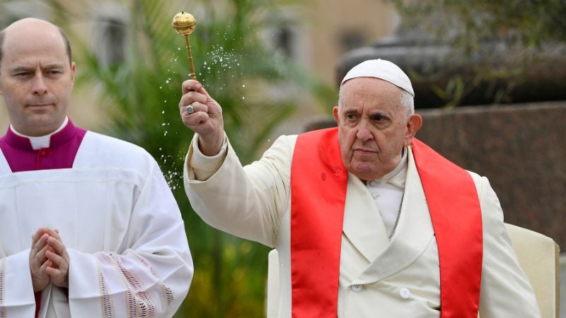 Papa agradece oraciones misa de Ramos