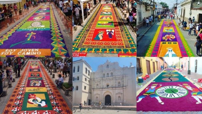 Alfombras aserrín Comayagua