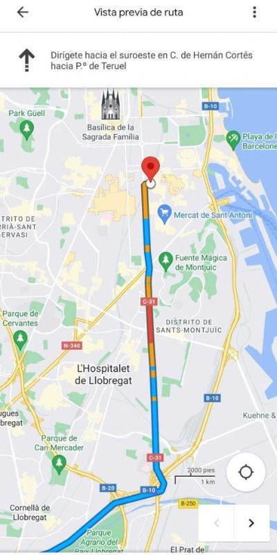 tráfico y accidentes Google Maps