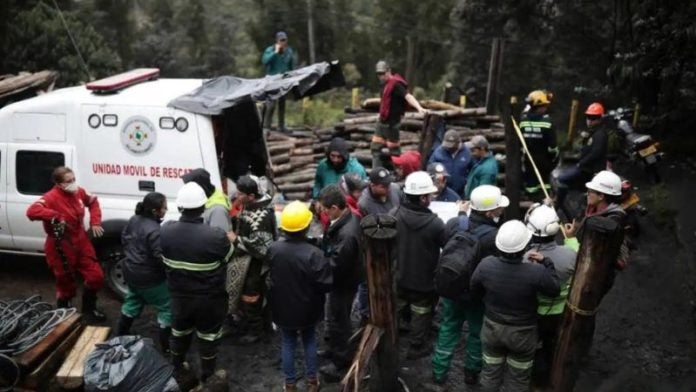 7 mineros atrapados en Colombia.