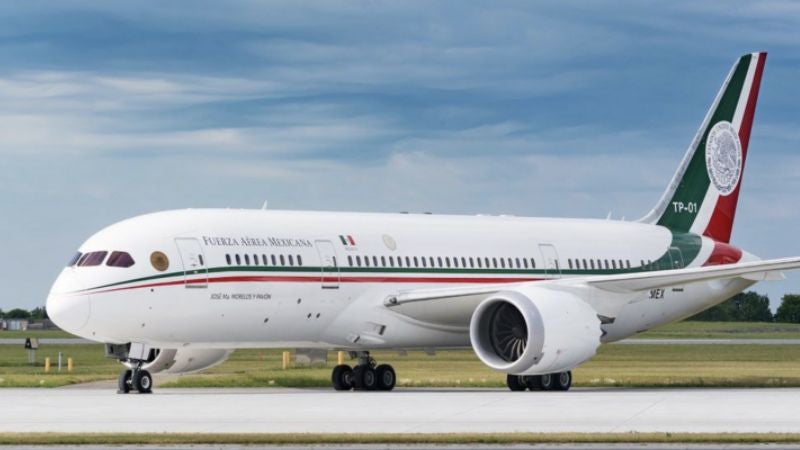 Boeing 787 del Gobierno mexicano.