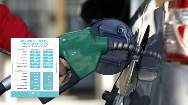 Precio combustibles lunes 1 mayo