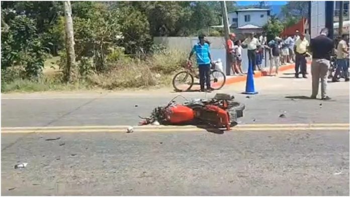 Accidente de moto en Olancho