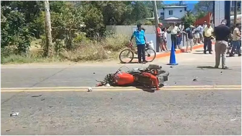 Accidente de moto en Olancho
