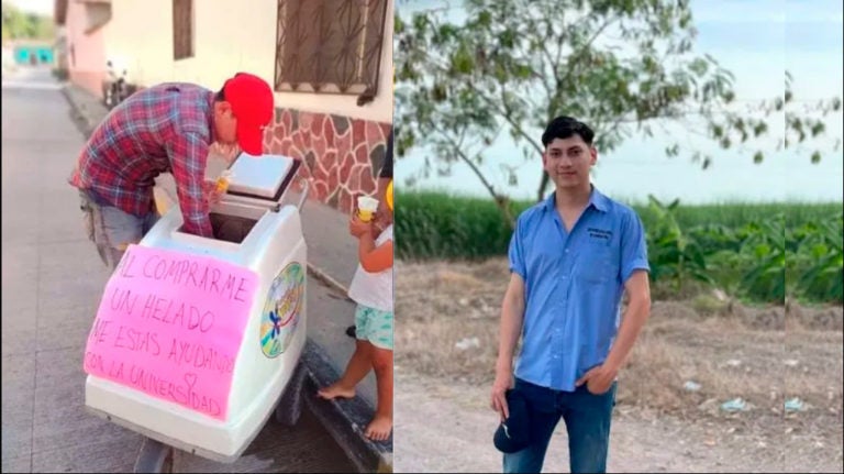 Con venta de helados, joven busca pagarse estudios universitarios