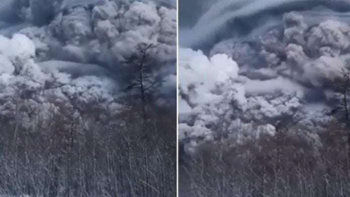 Volcán ruso ceniza más grande en décadas