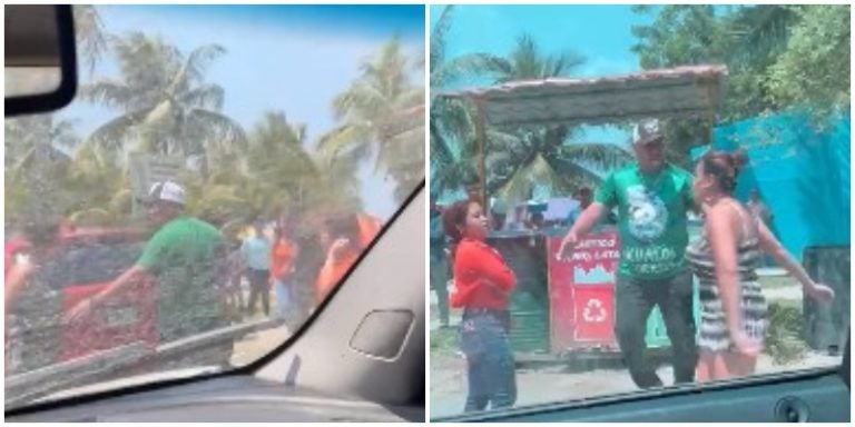 pelea en Puerto Cortés