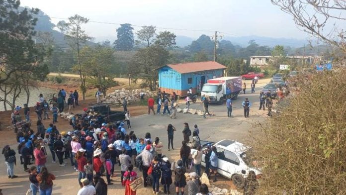 Protesta de padres de familia en Intibucá