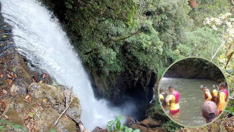 Bomberos buscan a sujeto ahogado en “La Cascada”, Intibucá!