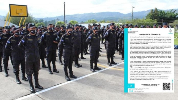 Policías penitenciarios recibirán aumento